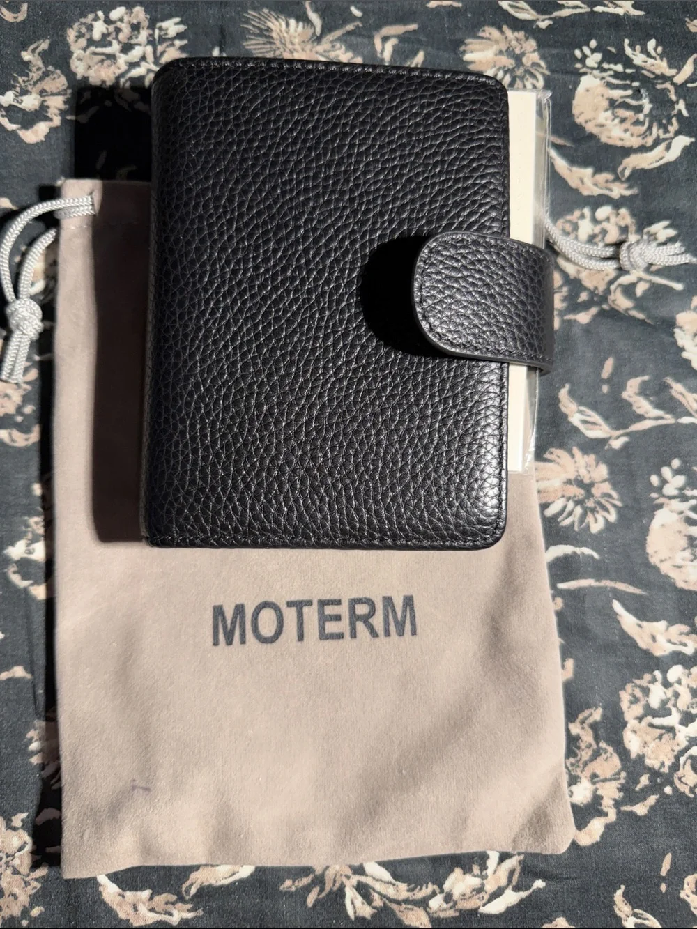 Moterm Black Pebbled Leather planner Organizer